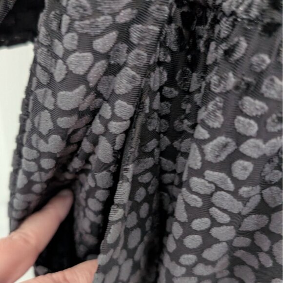 NEW Torrid Mesh Flocked Skater Peasant Dress Womens Size 3X Black 3/4 Sleeves - Picture 5 of 14